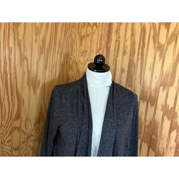 Meadow Rue Sweater Cardigan Long Sleeve Eyelet Warmer Heathered Gray Sz M - Picture 4 of 9
